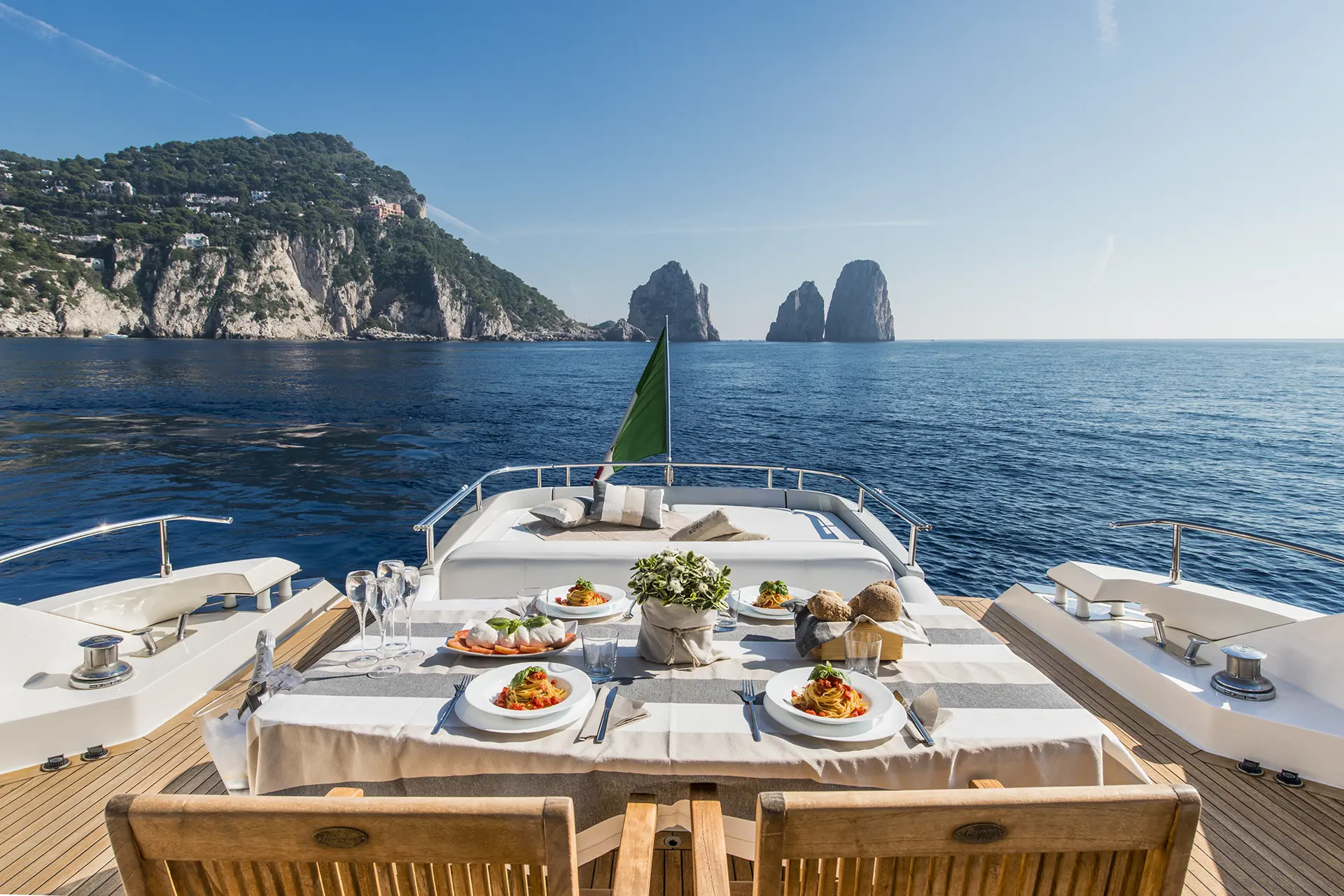 Lunch on board the Aicon 72