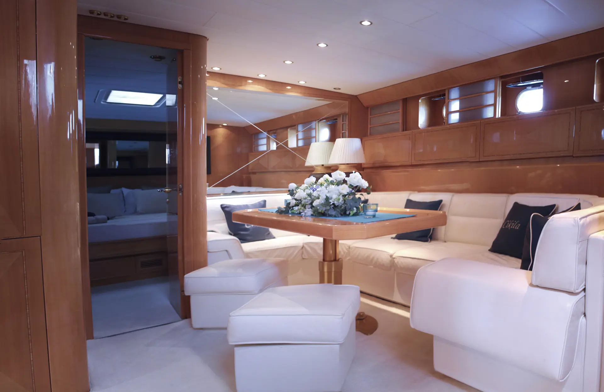 Elegant interiors of the Leopard 72