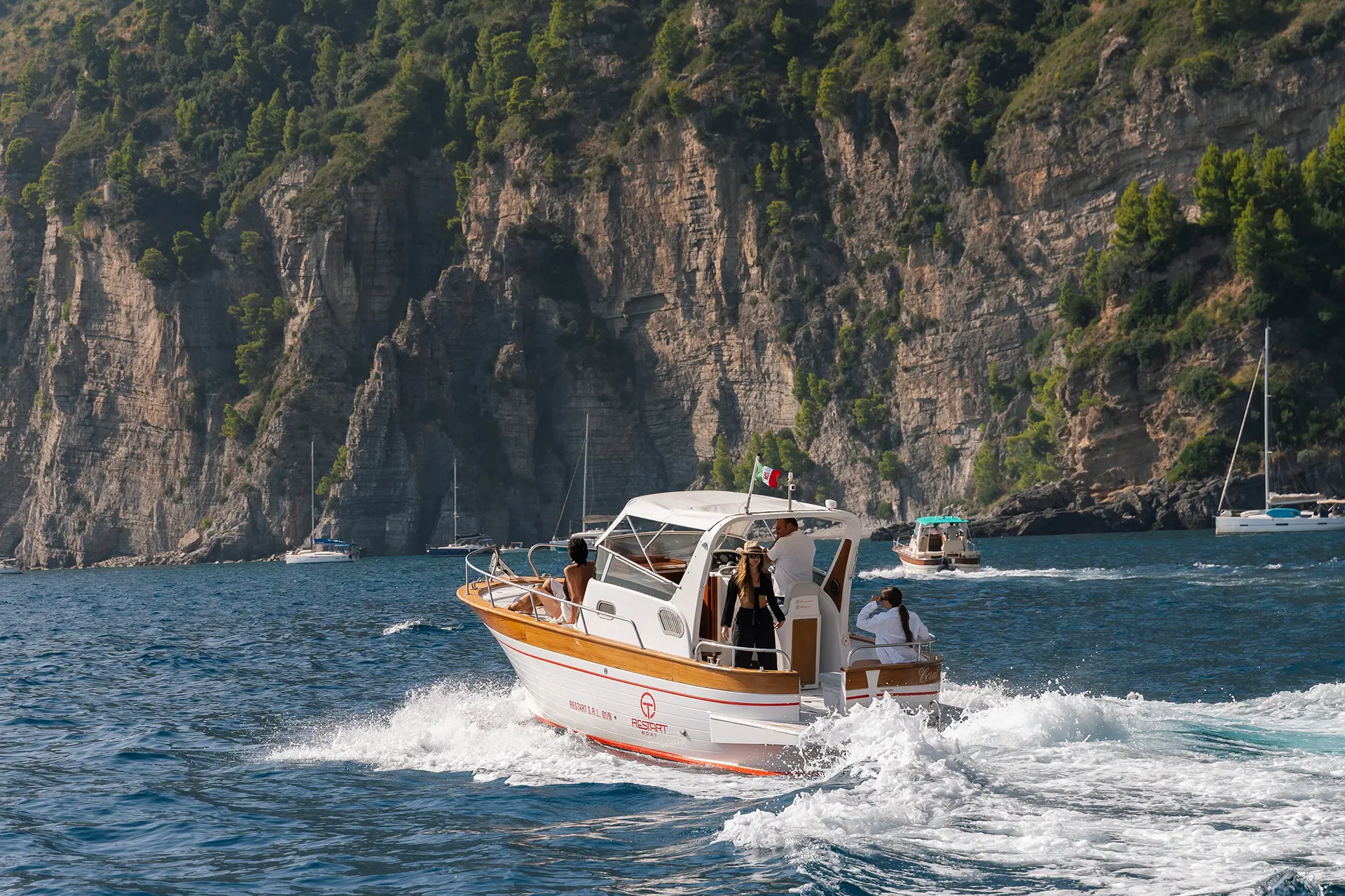 Full view of the Sparviero Maresca near the Amalfi Coast