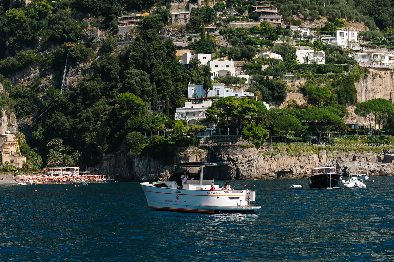 Amalfi Coast scenery seen from a private boat tour