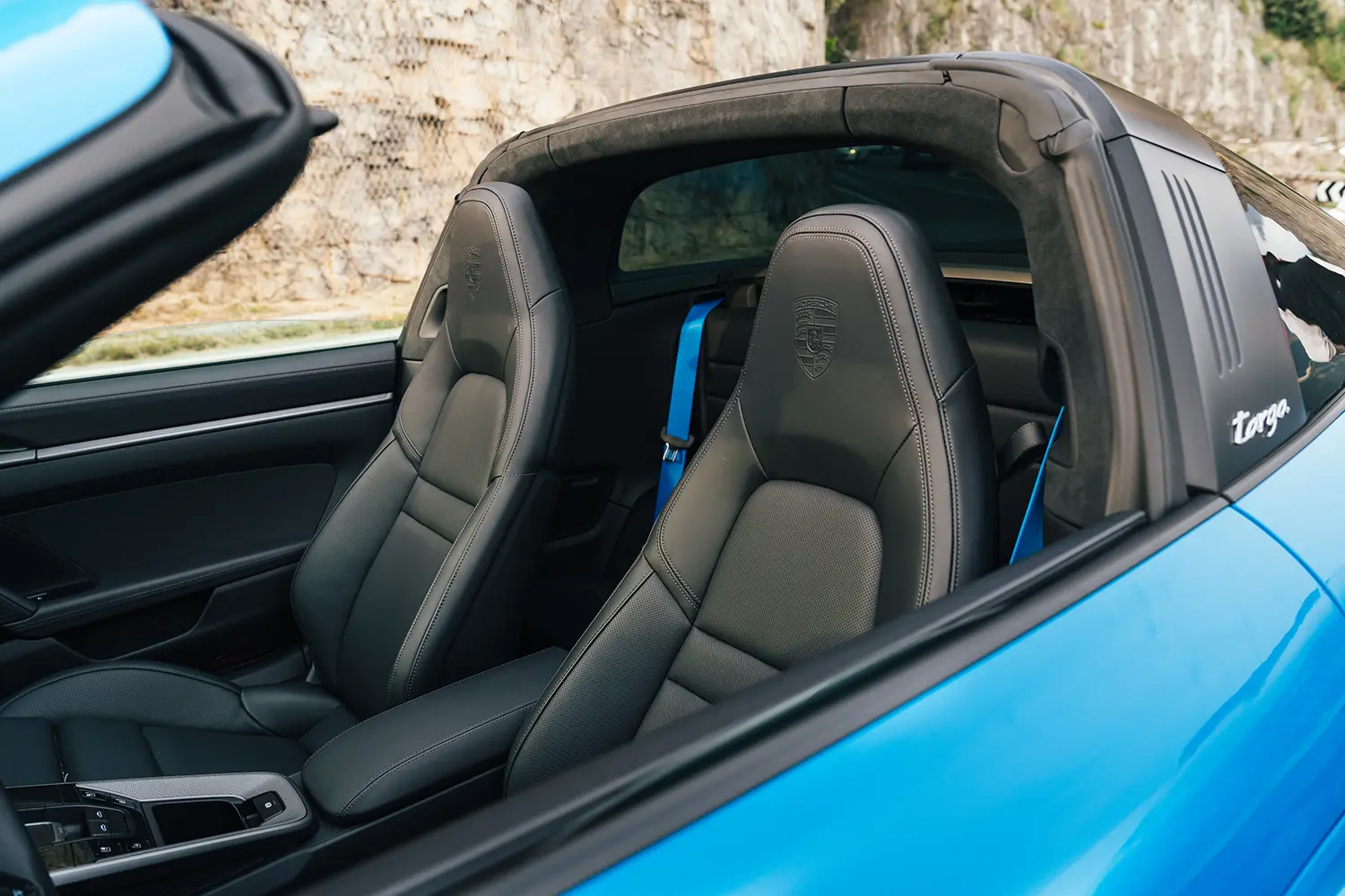 Leather interior of Porsche 911