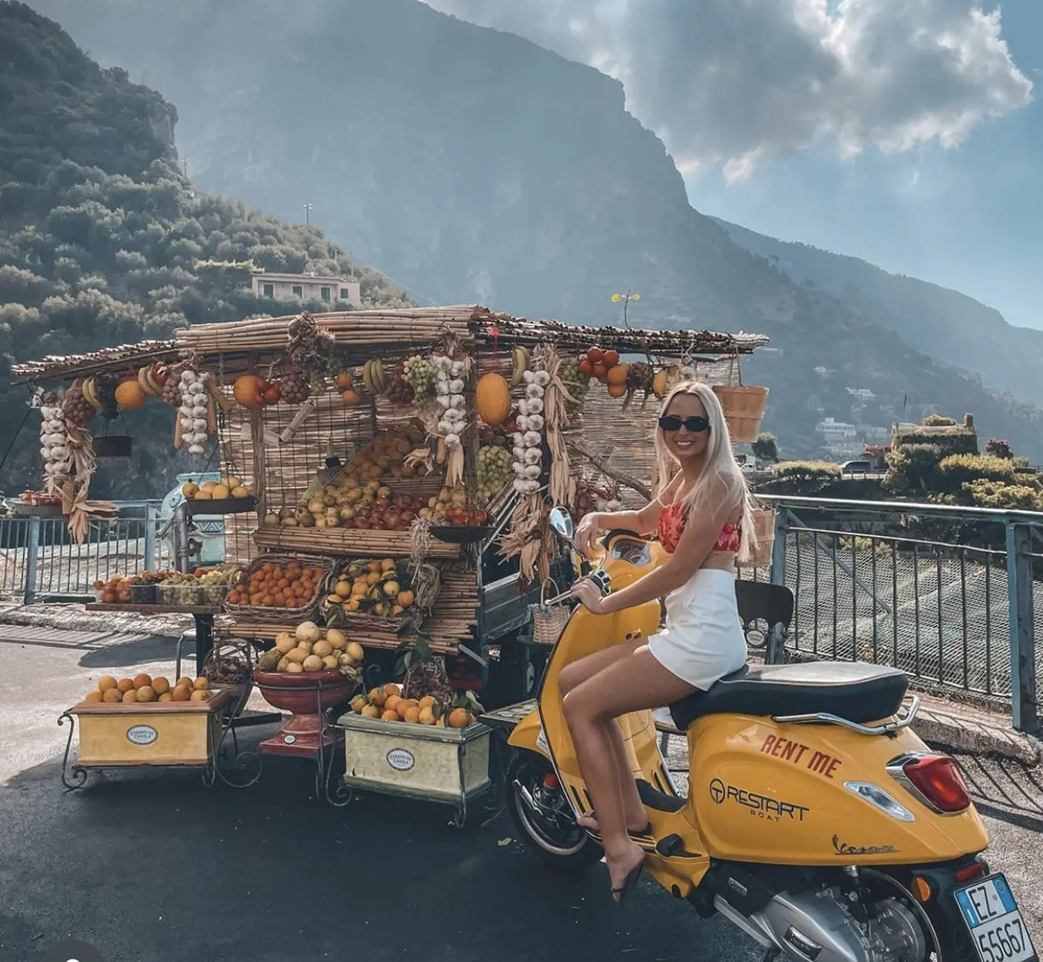 Vespa tour in Amalfi Coast passing through coastal villages