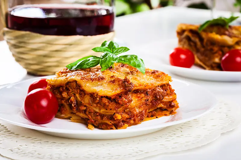 Lasagna preparata durante la cooking class