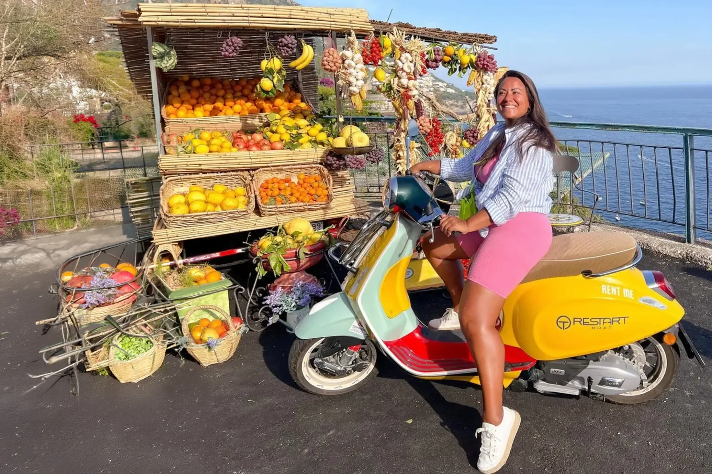 Is renting a scooter to visit the Sorrento Peninsula and the Amalfi Coast a good idea?