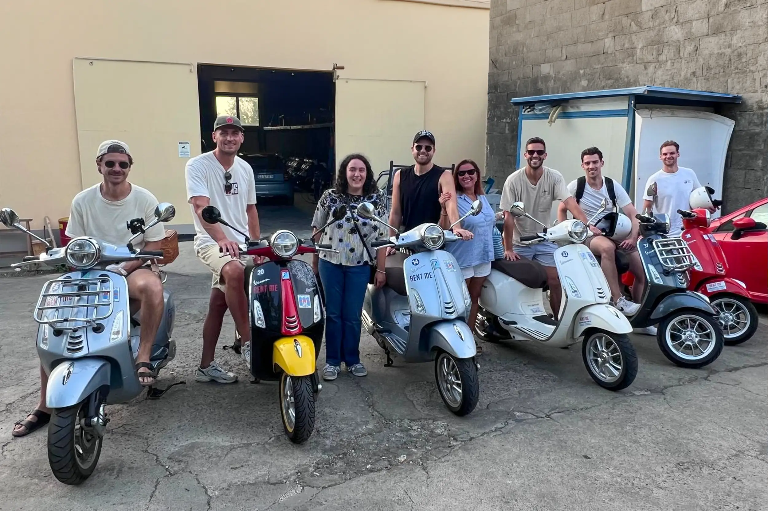 What type of license is required to rent a scooter in Italy?
